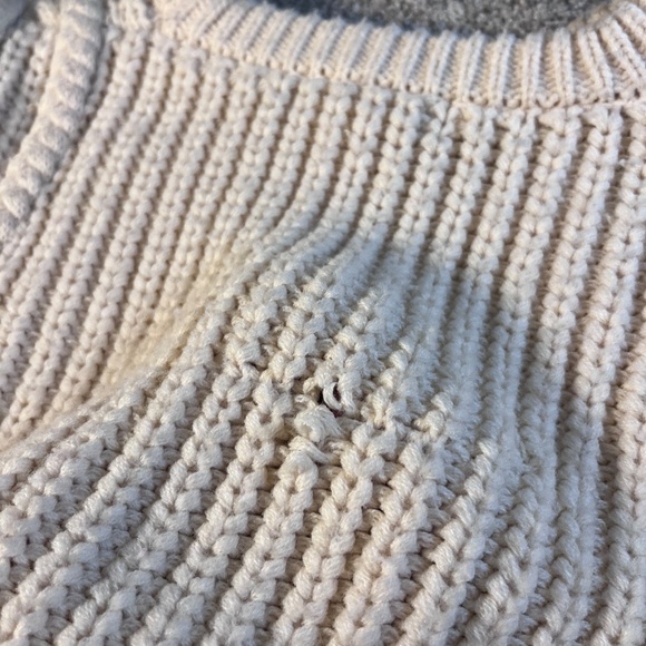 Ronny Kobo Cream Chunky Cable Knit Sweater XS - Picture 6 of 8